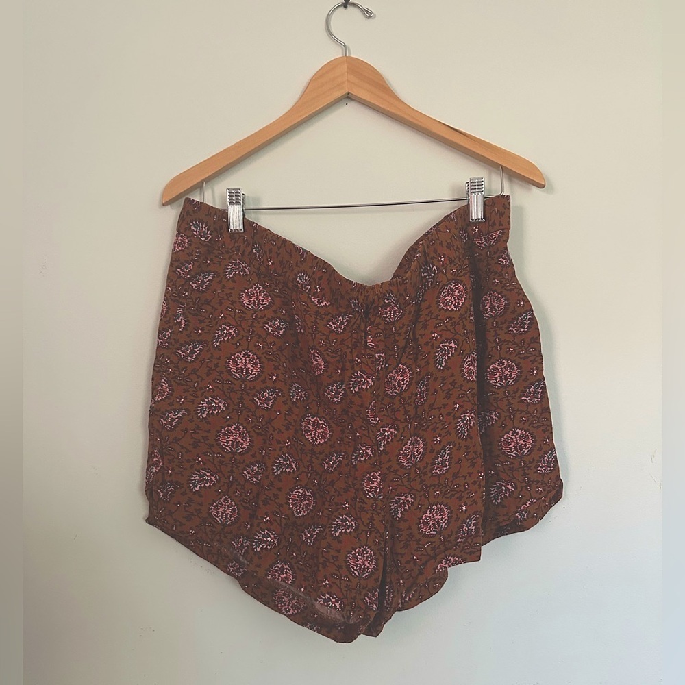 Madewell pull-on Floral Brown Women's Shorts - Picture 4 of 6